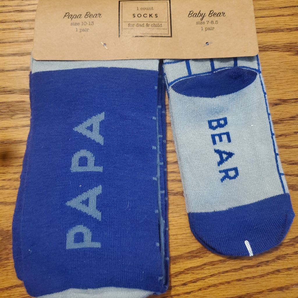Papa Bear Baby Bear Matching Socks New